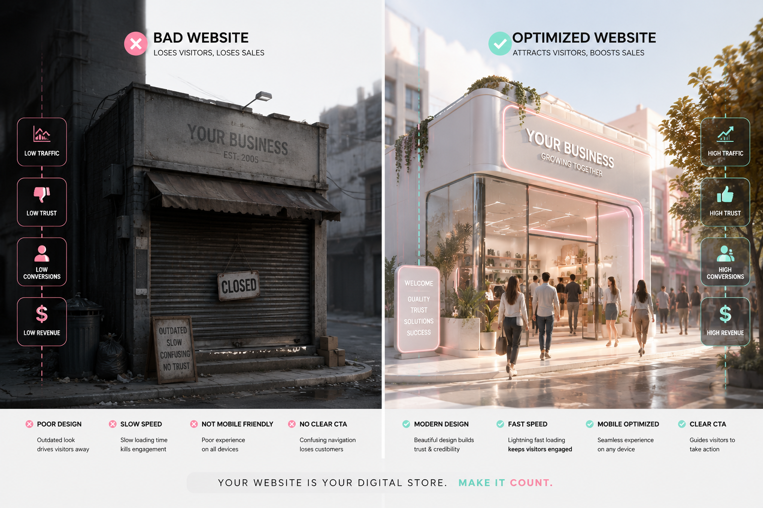 Custom Website Architecture vs Cheap Templates